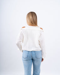 Drop-Shoulder Top With attached Tanktop