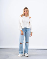 Drop-Shoulder Top With attached Tanktop - Venti