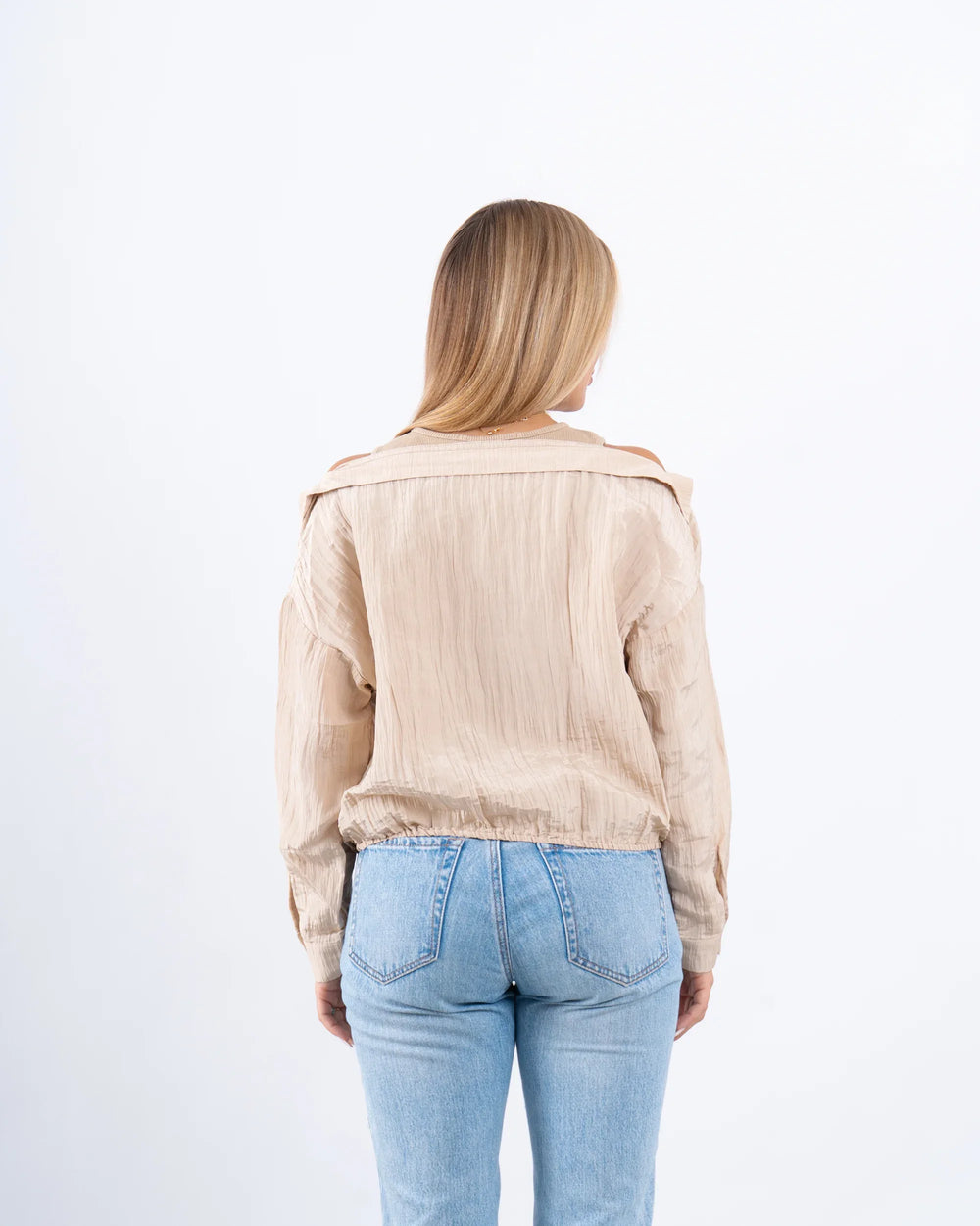 Drop-Shoulder Top With attached Tanktop - Venti