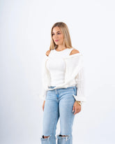 Drop-Shoulder Top With attached Tanktop - Venti