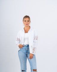 Lace Button-Up Shirt