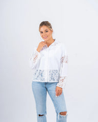 Lace Button-Up Shirt - Venti