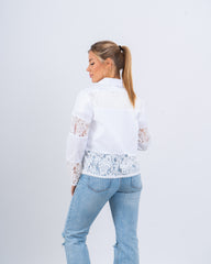 Lace Button-Up Shirt