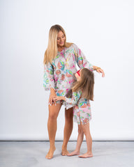 Printed Pom-Pom Beach Cover-Up Dress