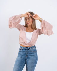 Ruffle Wrap Top