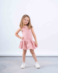Bow Detail Drop-Waist Dress