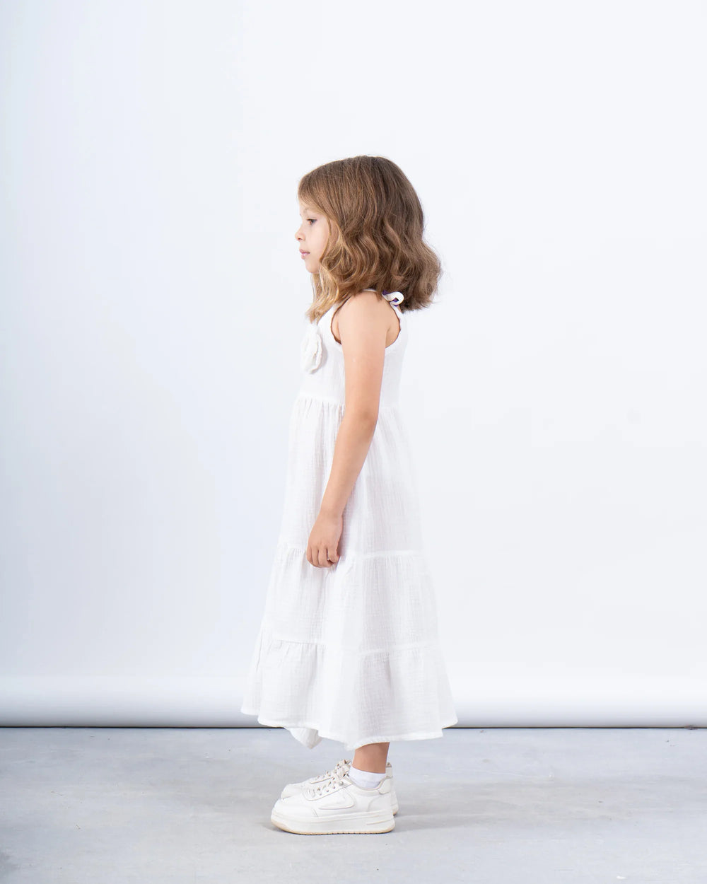 Tiered Maxi Dress With Flower Detail - Venti