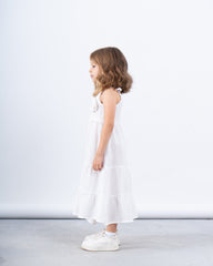 Tiered Maxi Dress With Flower Detail