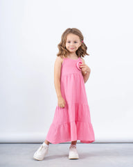 Tiered Maxi Dress With Flower Detail - Venti