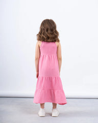 Tiered Maxi Dress With Flower Detail - Venti