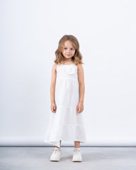 Tiered Maxi Dress With Flower Detail