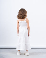 Tiered Maxi Dress With Flower Detail