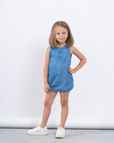 Sleeveless Bow Detail Puffball Dress