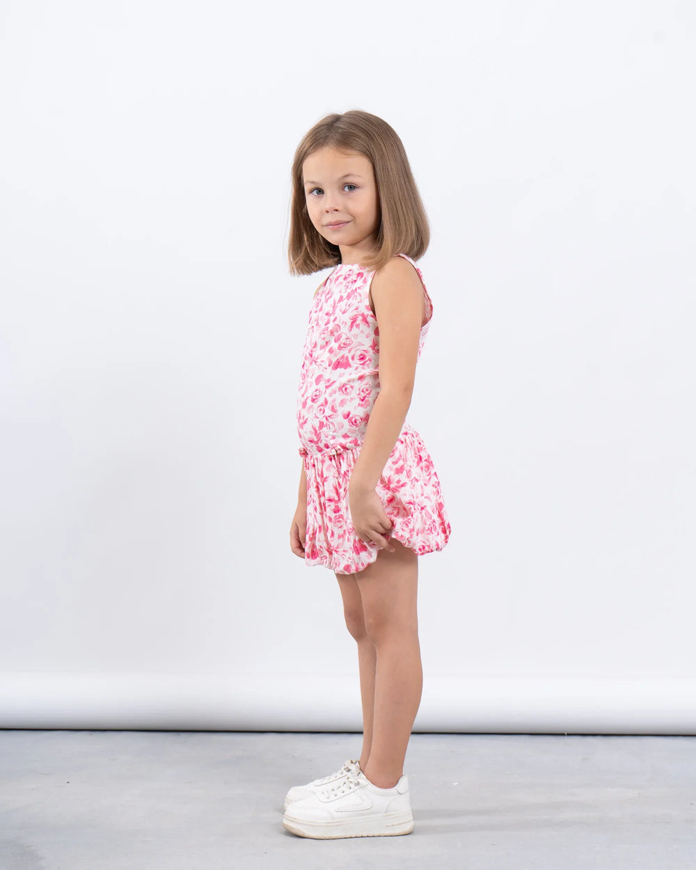 Floral Drop Waist Puffball Dress - Venti