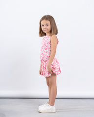 Floral Drop Waist Puffball Dress