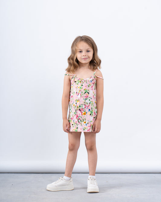 Printed button up dress
