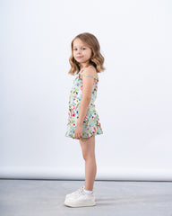 Printed button up dress