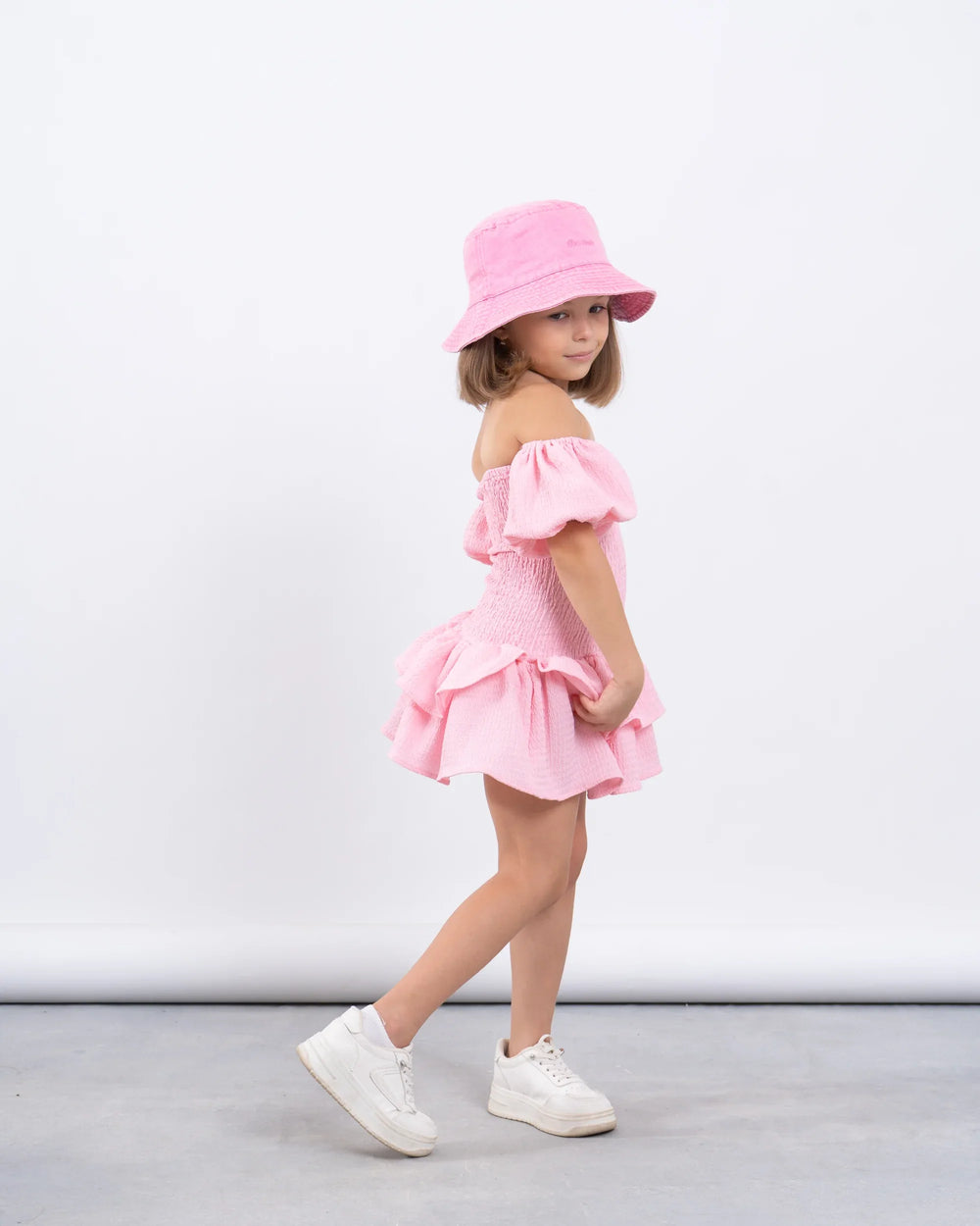 Smocked Off-Shoulder Dress - Venti