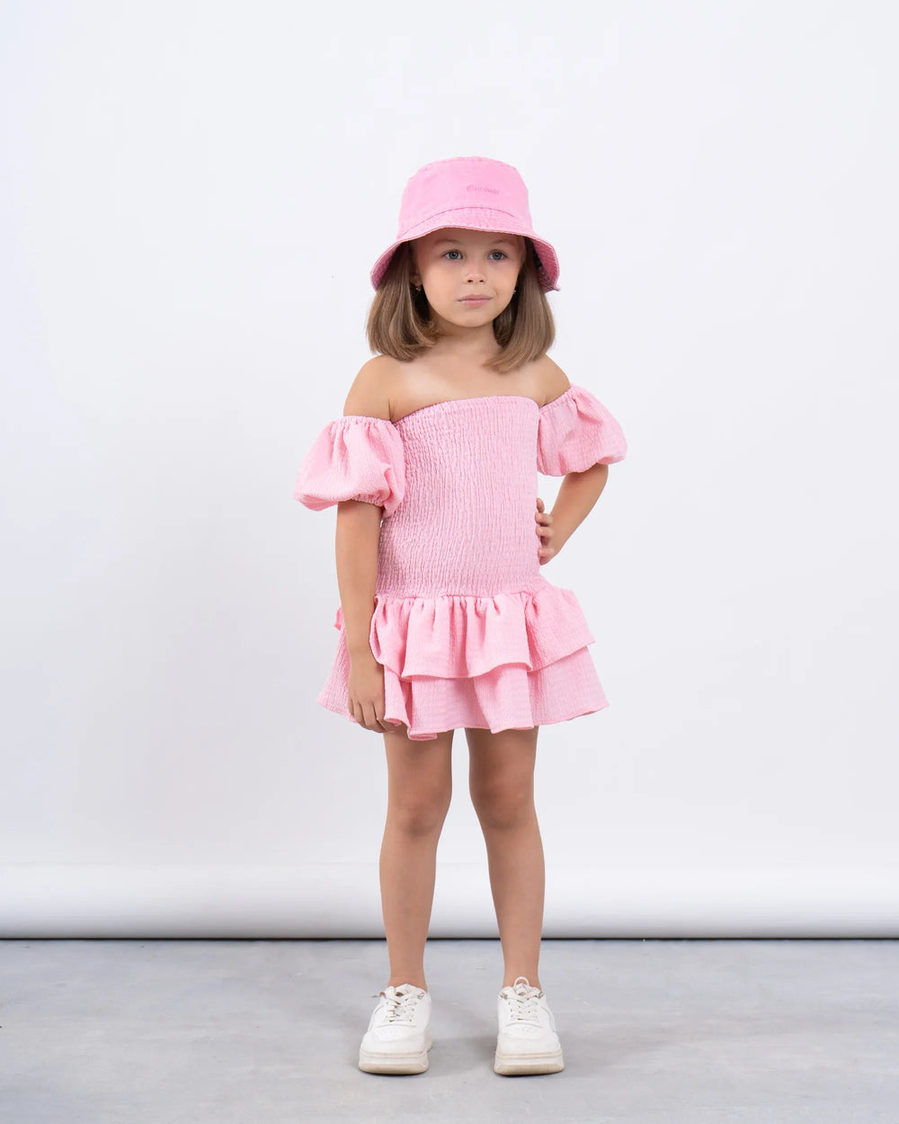 Smocked Off-Shoulder Dress - Venti