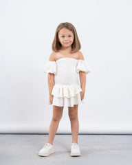 Smocked Off-Shoulder Dress - Venti