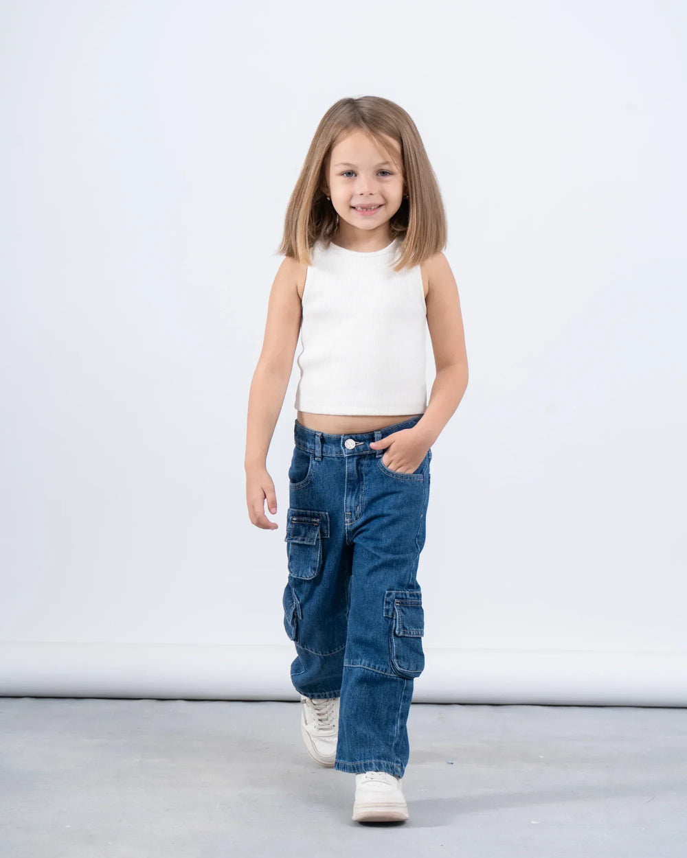 Pockets Cargo Denim Pants - Venti