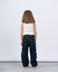 Pockets Cargo Denim Pants