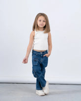 Pockets Cargo Denim Pants - Venti