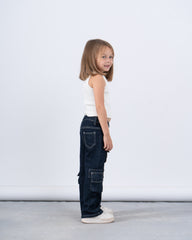 Pockets Cargo Denim Pants