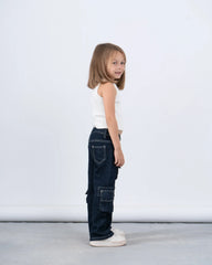 Pockets Cargo Denim Pants - Venti