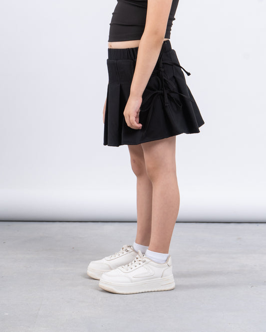 Pleated Skort With Side Ties