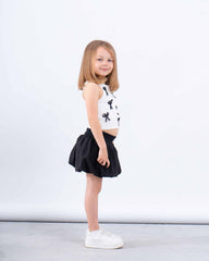 Puff Ball Mini Skirt