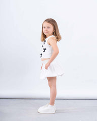 Puff Ball Mini Skirt