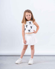 Puff Ball Mini Skirt