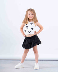 Puff Ball Mini Skirt
