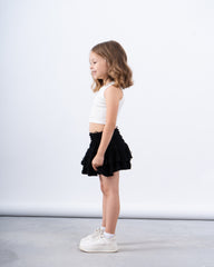 Textured Ruffled Skirt