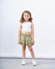 Textured Ruffled Skirt