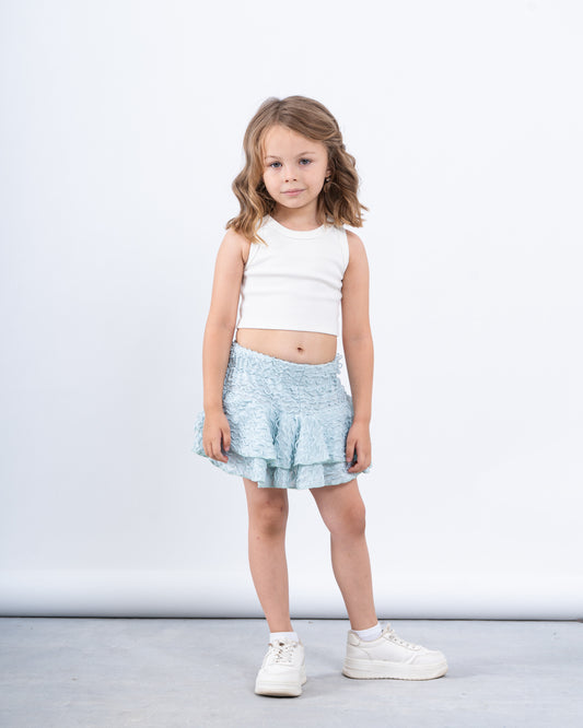 Textured Ruffled Skirt