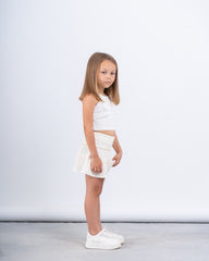 Embroidered Wave Mini Skirt