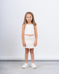 Embroidered Wave Mini Skirt - Venti