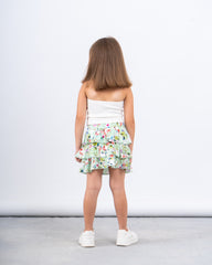 Floral Tiered Ruffle Skirt