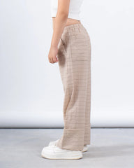 Linen Striped Wide-Leg Pants - Venti