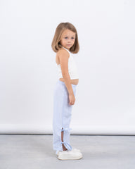 Striped Wide-Leg Pants With Side Ties