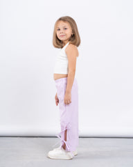 Striped Wide-Leg Pants With Side Ties