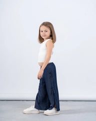 Side Bow Tie Pants With Slit - Venti