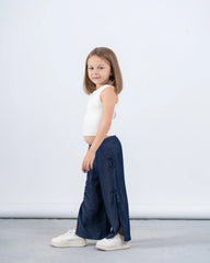 Side Bow Tie Pants With Slit - Venti