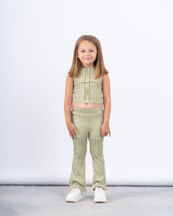 Ruched Ribbed Sleeveless Top