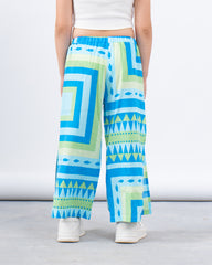 Printed Wide-Leg Pants