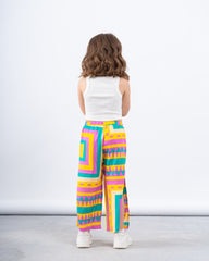 Printed Wide-Leg Pants