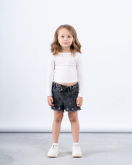 Ribbed Long Sleeve Cross-Back Top