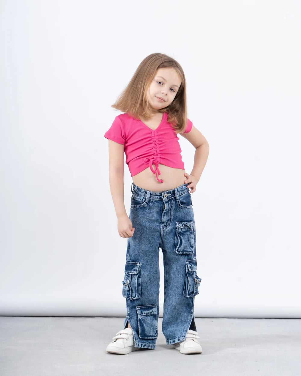 Long Sleeve Ribbed Top With Details - Venti